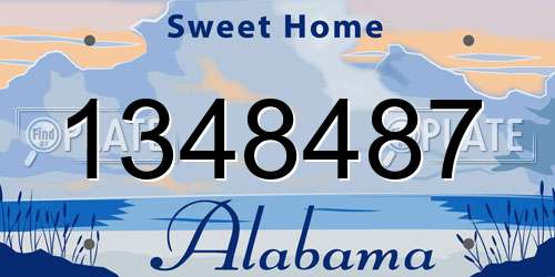 1348487 Alabama License Plate
