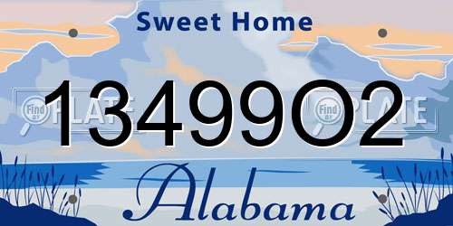 13499O2 Alabama License Plate