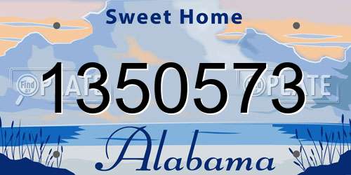 1350573 Alabama License Plate