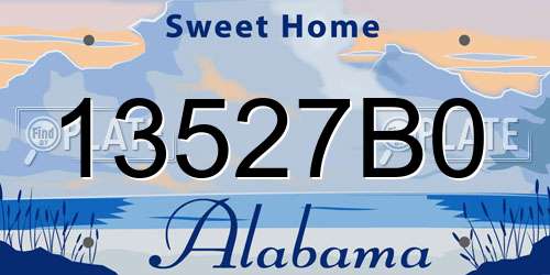 13527B0 Alabama License Plate