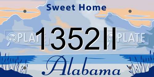 1352II Alabama License Plate