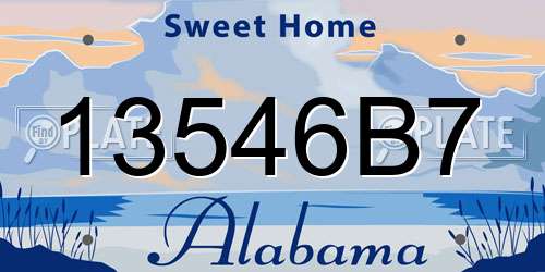 13546B7 Alabama License Plate