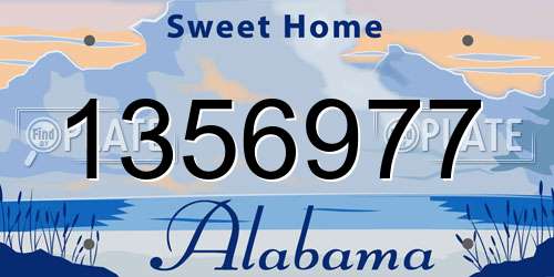 1356977 Alabama License Plate
