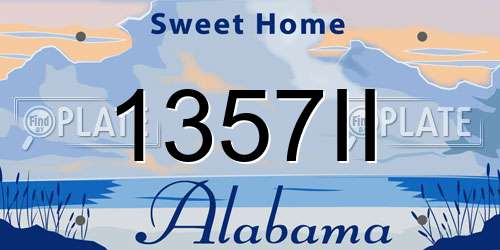 1357II Alabama License Plate