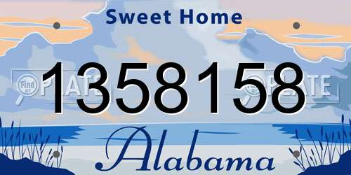 1358158 Alabama License Plate