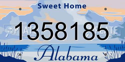 1358185 Alabama License Plate