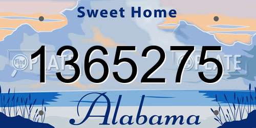 1365275 Alabama License Plate