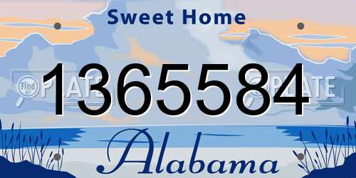 1365584 Alabama License Plate