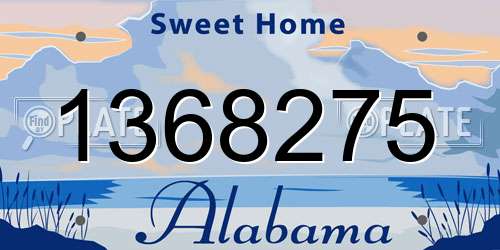 1368275 Alabama License Plate