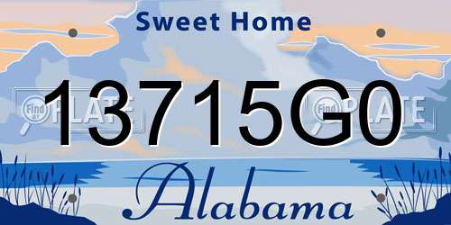13715G0 Alabama License Plate