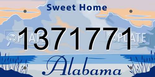 1371771 Alabama License Plate