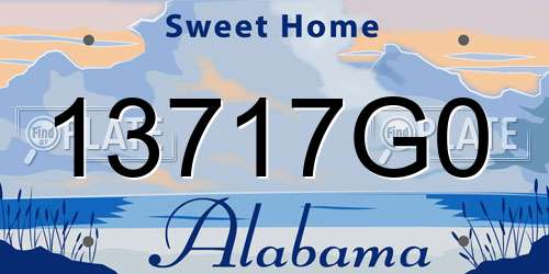 13717G0 Alabama License Plate