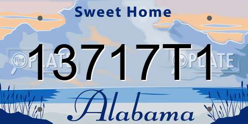 13717T1 Alabama License Plate