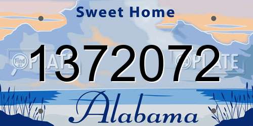1372072 Alabama License Plate