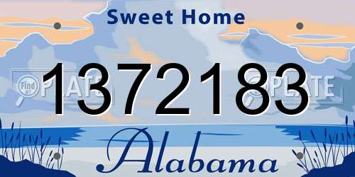 1372183 Alabama License Plate