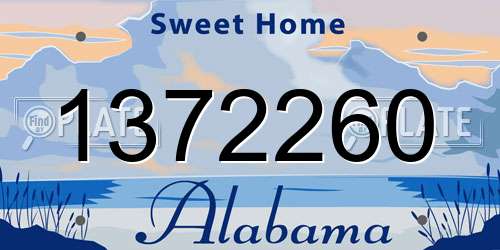 1372260 Alabama License Plate