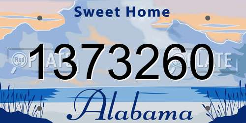 1373260 Alabama License Plate