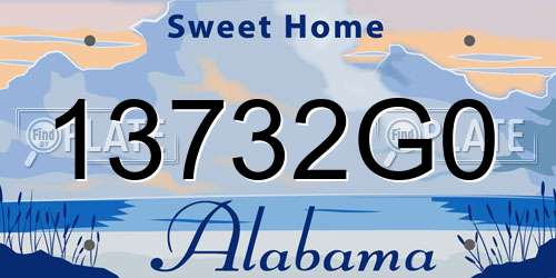 13732G0 Alabama License Plate