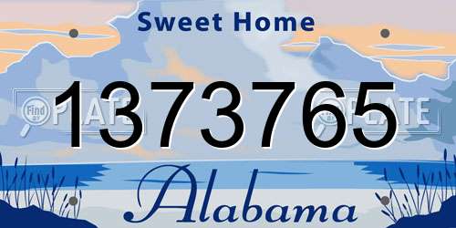 1373765 Alabama License Plate