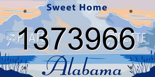 1373966 Alabama License Plate