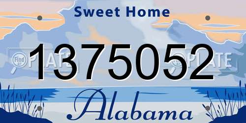 1375052 Alabama License Plate