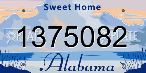1375082 Alabama License Plate