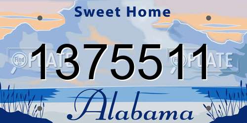 1375511 Alabama License Plate