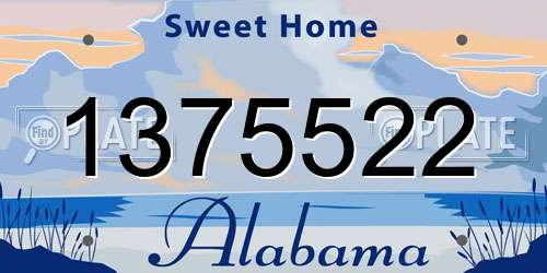 1375522 Alabama License Plate