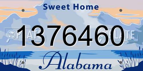 1376460 Alabama License Plate