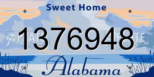1376948 Alabama License Plate