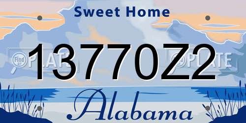 13770Z2 Alabama License Plate