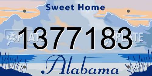 1377183 Alabama License Plate