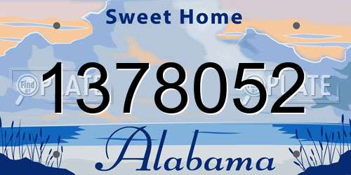 1378052 Alabama License Plate