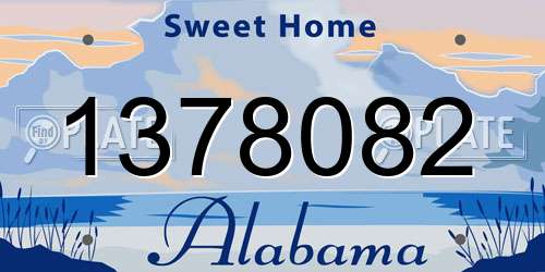 1378082 Alabama License Plate