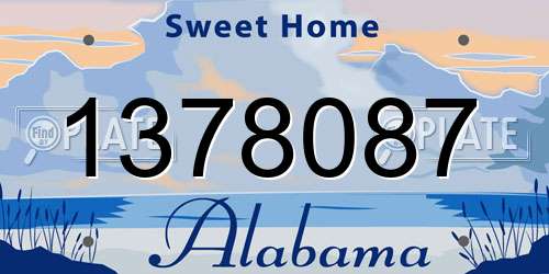 1378087 Alabama License Plate