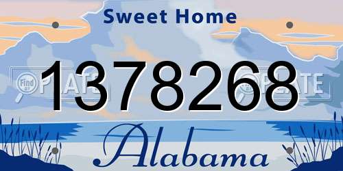 1378268 Alabama License Plate