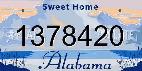1378420 Alabama License Plate
