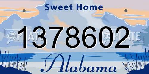 1378602 Alabama License Plate