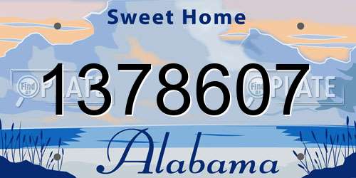 1378607 Alabama License Plate