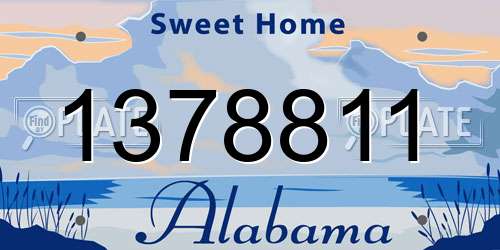 1378811 Alabama License Plate