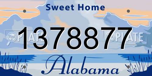 1378877 Alabama License Plate