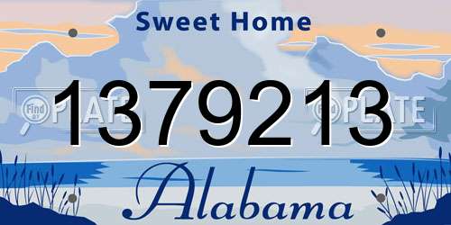 1379213 Alabama License Plate