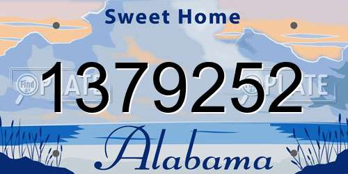 1379252 Alabama License Plate