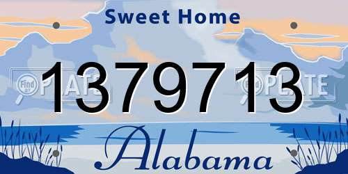1379713 Alabama License Plate