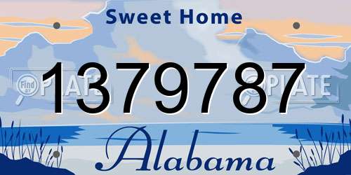 1379787 Alabama License Plate