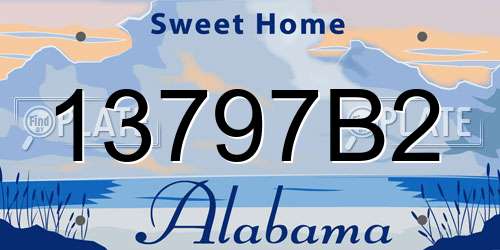 13797B2 Alabama License Plate