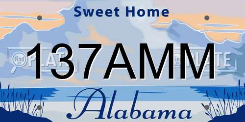 137AMM Alabama License Plate