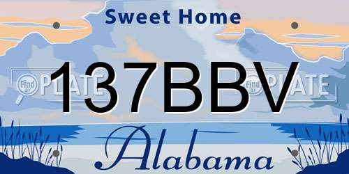 137BBV Alabama License Plate