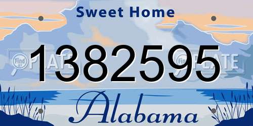 1382595 Alabama License Plate