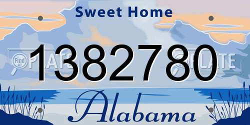 1382780 Alabama License Plate